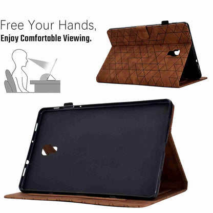 For Samsung Galaxy Tab A 10.5 T590 Rhombus TPU Smart Leather Tablet Case(Brown) by buy2fix
