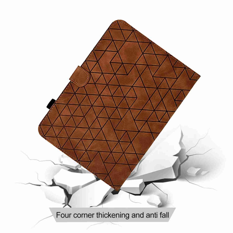 For Samsung Galaxy Tab A 10.5 T590 Rhombus TPU Smart Leather Tablet Case(Brown) by buy2fix