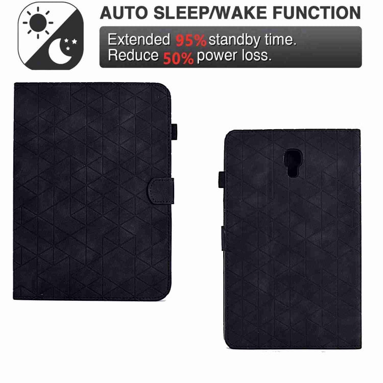 For Samsung Galaxy Tab A 10.5 T590 Rhombus TPU Smart Leather Tablet Case(Black) by buy2fix