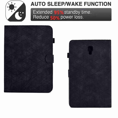 For Samsung Galaxy Tab A 10.5 T590 Rhombus TPU Smart Leather Tablet Case(Black) by buy2fix