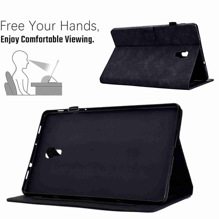 For Samsung Galaxy Tab A 10.5 T590 Rhombus TPU Smart Leather Tablet Case(Black) by buy2fix