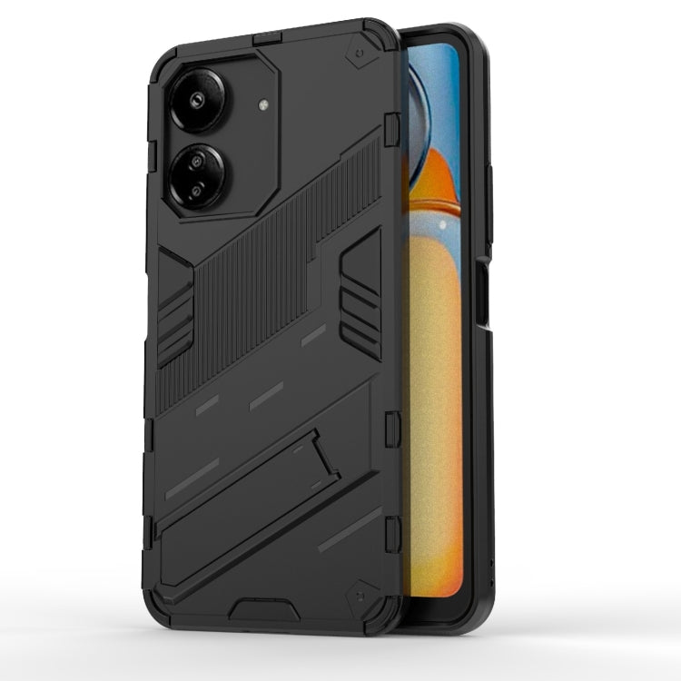 For Xiaomi Redmi 13C 5G / 4G Global Punk Armor 2 in 1 PC + TPU Phone Case with Holder(Black) - 13C Cases by buy2fix | Online Shopping UK | buy2fix