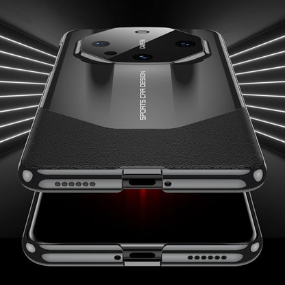 For Huawei Mate 60 GKK Leather Supercar Shockproof Phone Case(Black) by GKK