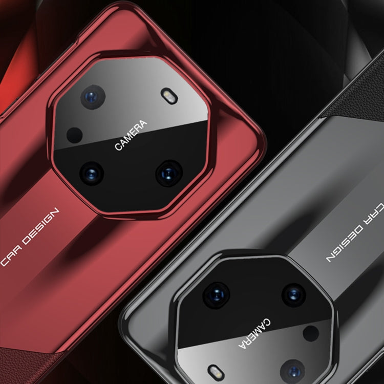 For Huawei Mate 60 GKK Leather Supercar Shockproof Phone Case(Red) by GKK