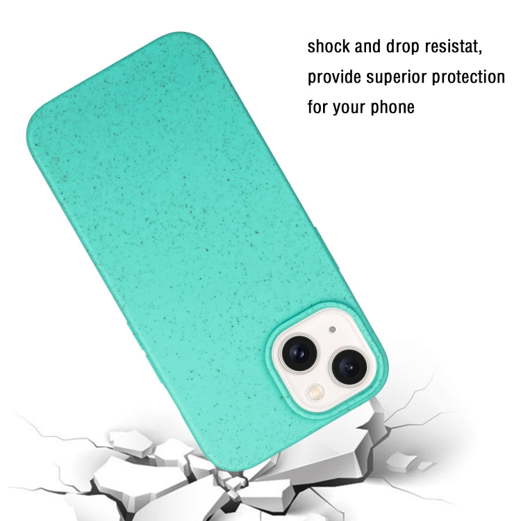 For iPhone 14 Plus Wheat MagSafe Magnetic Straw Material + TPU Phone Case(Green) - iPhone 14 Plus Cases by buy2fix | Online Shopping UK | buy2fix