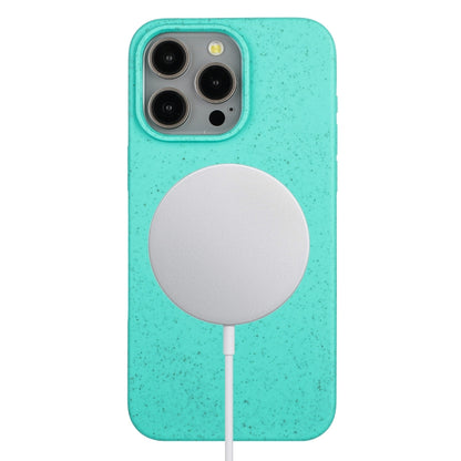 For iPhone 14 Pro Max Wheat MagSafe Magnetic Straw Material + TPU Phone Case(Green) - iPhone 14 Pro Max Cases by buy2fix | Online Shopping UK | buy2fix