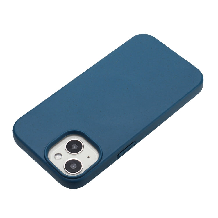 For iPhone 13 Wheat MagSafe Magnetic Straw Material + TPU Phone Case(Blue) by buy2fix