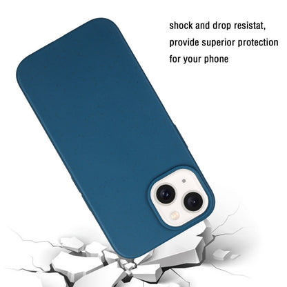 For iPhone 13 Wheat MagSafe Magnetic Straw Material + TPU Phone Case(Blue) by buy2fix