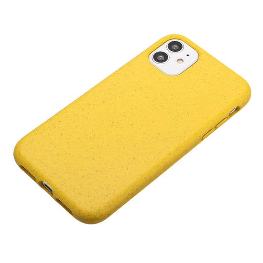 For iPhone 12 Wheat MagSafe Magnetic Straw Material + TPU Phone Case(Yellow) by buy2fix