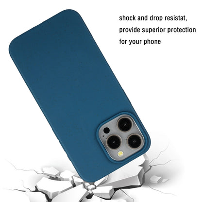 For iPhone 12 Pro Max Wheat MagSafe Magnetic Straw Material + TPU Phone Case(Blue) - iPhone 12 Pro Max Cases by buy2fix | Online Shopping UK | buy2fix