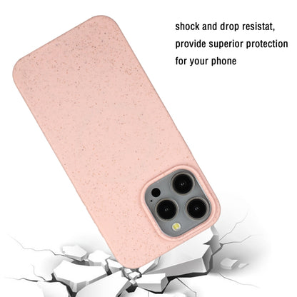 For iPhone 12 Pro Max Wheat MagSafe Magnetic Straw Material + TPU Phone Case(Pink) by buy2fix