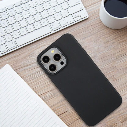 For iPhone 12 Pro Wheat MagSafe Magnetic Straw Material + TPU Phone Case(Black) by buy2fix