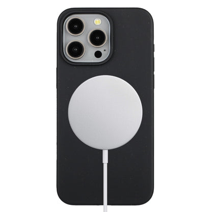 For iPhone 11 Pro Max Wheat MagSafe Magnetic Straw Material + TPU Phone Case(Black) by buy2fix
