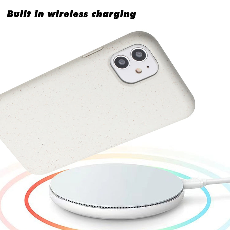 For iPhone 11 Wheat MagSafe Magnetic Straw Material + TPU Phone Case(White) - iPhone 11 Cases by buy2fix | Online Shopping UK | buy2fix