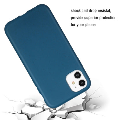 For iPhone 11 Wheat MagSafe Magnetic Straw Material + TPU Phone Case(Blue) - iPhone 11 Cases by buy2fix | Online Shopping UK | buy2fix