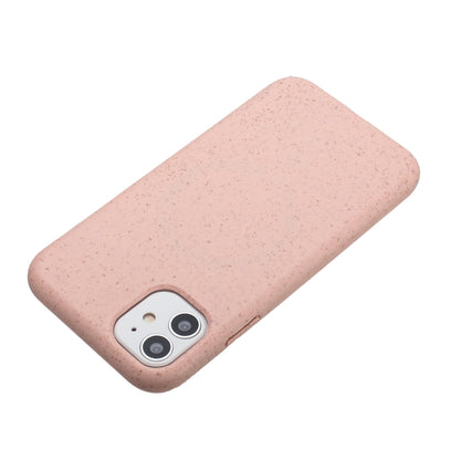 For iPhone 11 Wheat MagSafe Magnetic Straw Material + TPU Phone Case(Pink) by buy2fix