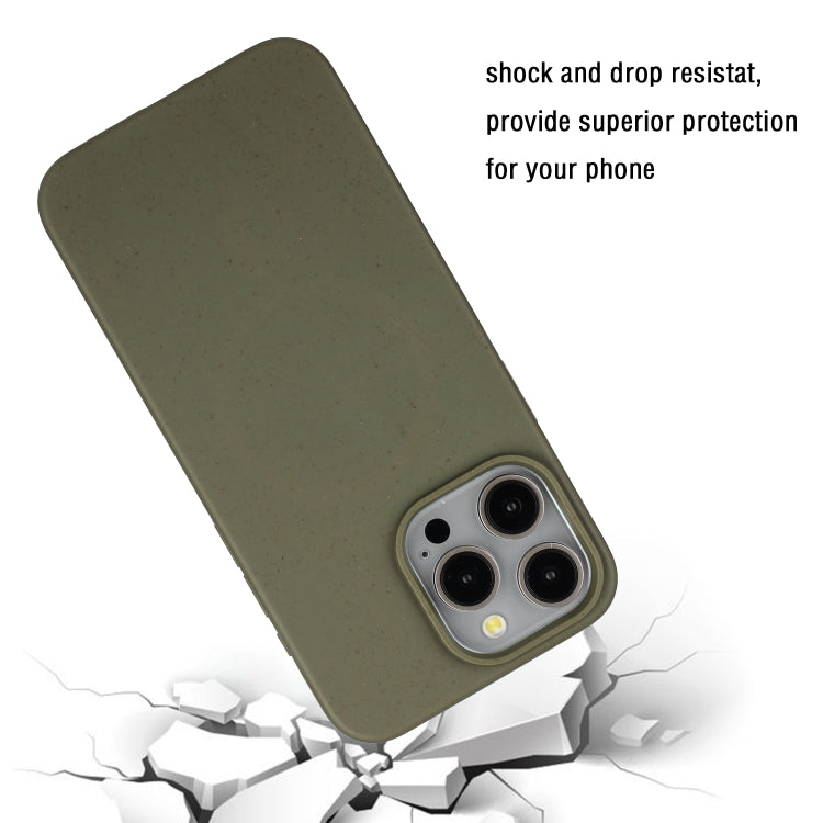 For iPhone 11 Pro Wheat MagSafe Magnetic Straw Material + TPU Phone Case(Army Green) by buy2fix