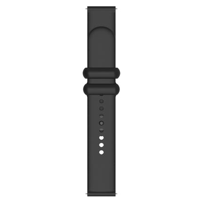 18mm Universal Solid Color Reverse Buckle Silicone Watch Band(Black) - 18mm Bands by buy2fix | Online Shopping UK | buy2fix