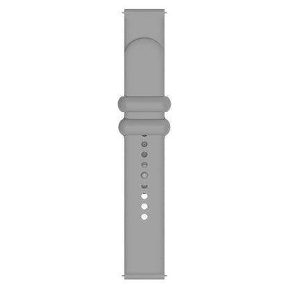 18mm Universal Solid Color Reverse Buckle Silicone Watch Band(Grey) - 18mm Bands by buy2fix | Online Shopping UK | buy2fix