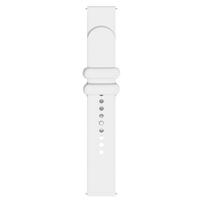 18mm Universal Solid Color Reverse Buckle Silicone Watch Band(White) - 18mm Bands by buy2fix | Online Shopping UK | buy2fix