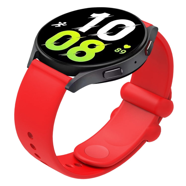 18mm Universal Solid Color Reverse Buckle Silicone Watch Band(Red) - 18mm Bands by buy2fix | Online Shopping UK | buy2fix