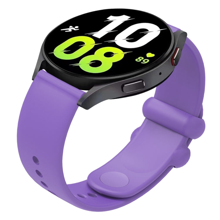 18mm Universal Solid Color Reverse Buckle Silicone Watch Band(Purple) - 18mm Bands by buy2fix | Online Shopping UK | buy2fix