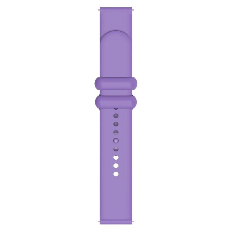 18mm Universal Solid Color Reverse Buckle Silicone Watch Band(Purple) - 18mm Bands by buy2fix | Online Shopping UK | buy2fix