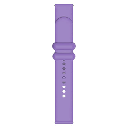 18mm Universal Solid Color Reverse Buckle Silicone Watch Band(Purple) - 18mm Bands by buy2fix | Online Shopping UK | buy2fix