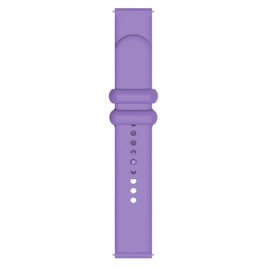 18mm Universal Solid Color Reverse Buckle Silicone Watch Band(Purple) - 18mm Bands by buy2fix | Online Shopping UK | buy2fix