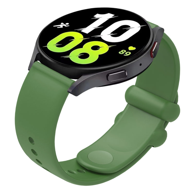 18mm Universal Solid Color Reverse Buckle Silicone Watch Band(Green) - 18mm Bands by buy2fix | Online Shopping UK | buy2fix