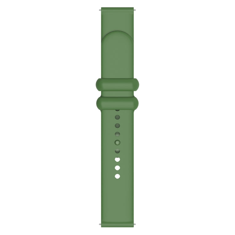 18mm Universal Solid Color Reverse Buckle Silicone Watch Band(Green) - 18mm Bands by buy2fix | Online Shopping UK | buy2fix
