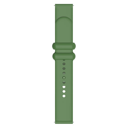 18mm Universal Solid Color Reverse Buckle Silicone Watch Band(Green) - 18mm Bands by buy2fix | Online Shopping UK | buy2fix