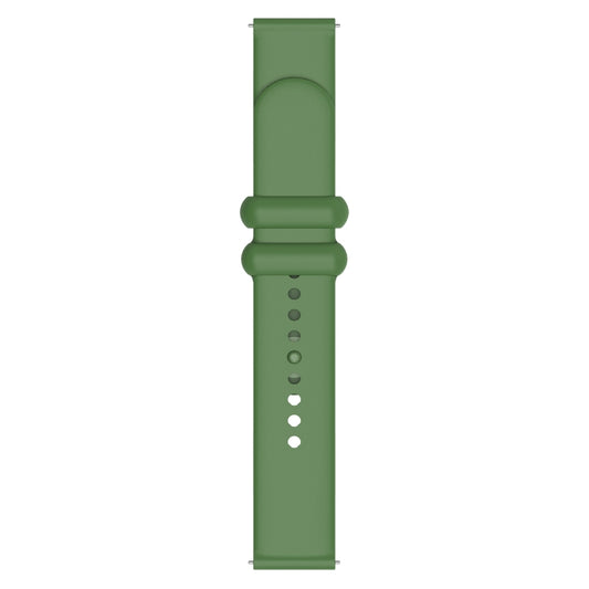 18mm Universal Solid Color Reverse Buckle Silicone Watch Band(Green) - 18mm Bands by buy2fix | Online Shopping UK | buy2fix