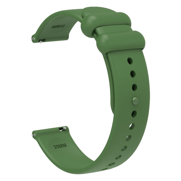 18mm Universal Solid Color Reverse Buckle Silicone Watch Band(Green) - 18mm Bands by buy2fix | Online Shopping UK | buy2fix