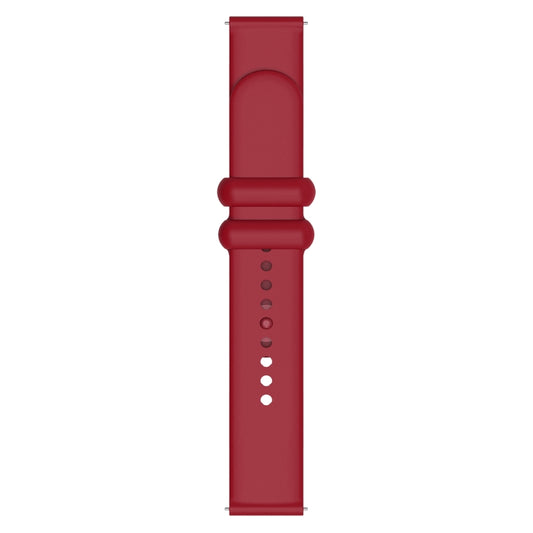18mm Universal Solid Color Reverse Buckle Silicone Watch Band(Wine Red) - 18mm Bands by buy2fix | Online Shopping UK | buy2fix