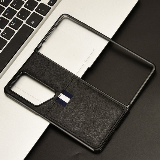 For Honor Magic V2 RSR Porsche Design Litchi Texture Card Slots Back Cover Phone Case(Black) by buy2fix