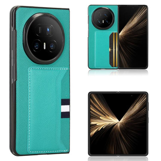 For Honor Magic V5 Litchi Texture Card Slots Back Cover Phone Case(Green)