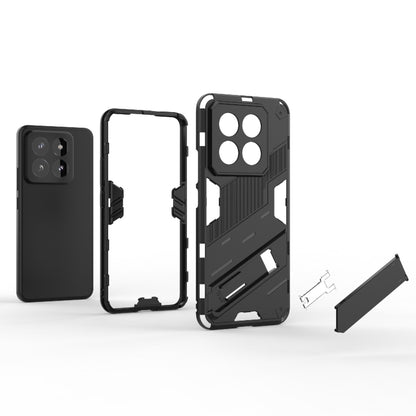 For Xiaomi 14 Pro 5G Punk Armor 2 in 1 PC + TPU Phone Case with Holder(Red) - 14 Pro Cases by buy2fix | Online Shopping UK | buy2fix