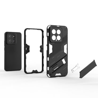 For Xiaomi 14 5G Punk Armor 2 in 1 PC + TPU Phone Case with Holder(Black) - 14 Cases by buy2fix | Online Shopping UK | buy2fix