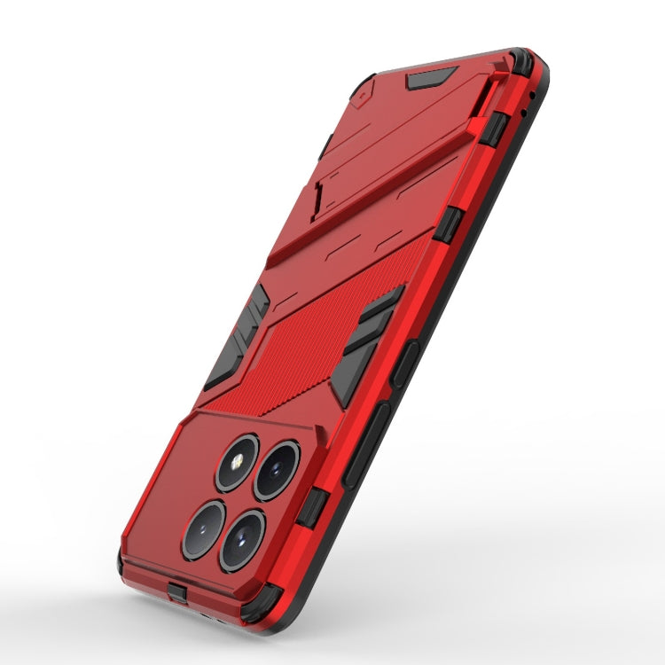 For Xiaomi Redmi K70 5G Punk Armor 2 in 1 PC + TPU Phone Case with Holder(Red) - K70 Cases by buy2fix | Online Shopping UK | buy2fix