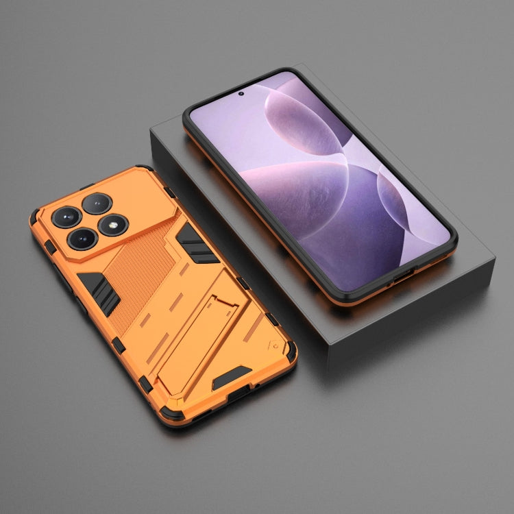 For Xiaomi Redmi K70 5G Punk Armor 2 in 1 PC + TPU Phone Case with Holder(Orange) - K70 Cases by buy2fix | Online Shopping UK | buy2fix