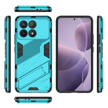 For Xiaomi Redmi K70 5G Punk Armor 2 in 1 PC + TPU Phone Case with Holder(Blue) - K70 Cases by buy2fix | Online Shopping UK | buy2fix