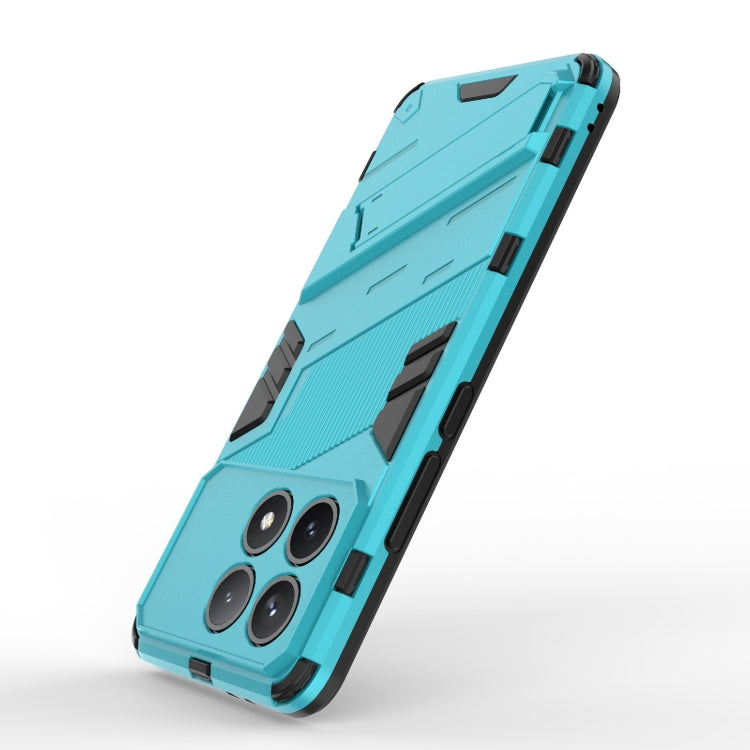 For Xiaomi Redmi K70 5G Punk Armor 2 in 1 PC + TPU Phone Case with Holder(Blue) - K70 Cases by buy2fix | Online Shopping UK | buy2fix