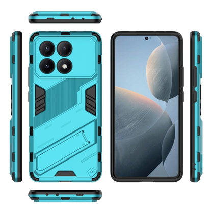 For Xiaomi Redmi K70E 5G Punk Armor 2 in 1 PC + TPU Phone Case with Holder(Blue) - K70E Cases by buy2fix | Online Shopping UK | buy2fix