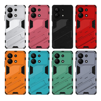 For Xiaomi Redmi Note 13R Pro 5G Punk Armor 2 in 1 PC + TPU Phone Case with Holder(Black) - Xiaomi Cases by buy2fix | Online Shopping UK | buy2fix