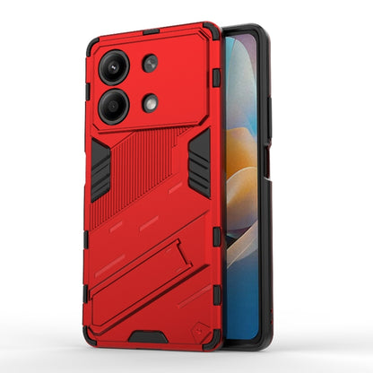 For Xiaomi Redmi Note 13R Pro 5G Punk Armor 2 in 1 PC + TPU Phone Case with Holder(Red) by buy2fix