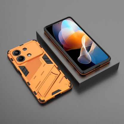 For Xiaomi Redmi Note 13R Pro 5G Punk Armor 2 in 1 PC + TPU Phone Case with Holder(Orange) - Xiaomi Cases by buy2fix | Online Shopping UK | buy2fix