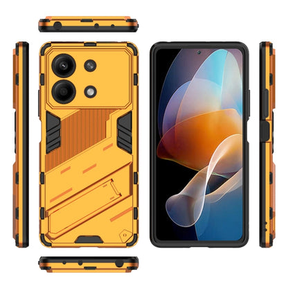 For Xiaomi Redmi Note 13R Pro 5G Punk Armor 2 in 1 PC + TPU Phone Case with Holder(Orange) - Xiaomi Cases by buy2fix | Online Shopping UK | buy2fix