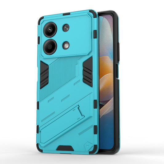 For Xiaomi Redmi Note 13R Pro 5G Punk Armor 2 in 1 PC + TPU Phone Case with Holder(Blue) - Xiaomi Cases by buy2fix | Online Shopping UK | buy2fix