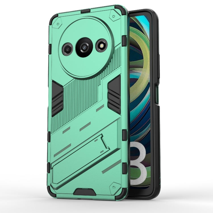 For Xiaomi Redmi A3 4G Global Punk Armor 2 in 1 PC + TPU Phone Case with Holder(Green) - Xiaomi Cases by buy2fix | Online Shopping UK | buy2fix